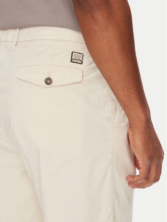Guess Guess Auduma šorti M5GD26 WH4GA Bēšs Regular Fit