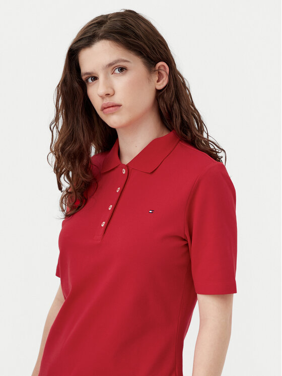 Tommy Hilfiger Tommy Hilfiger Poloshirt 1985 WW0WW43224 Rot Regular Fit
