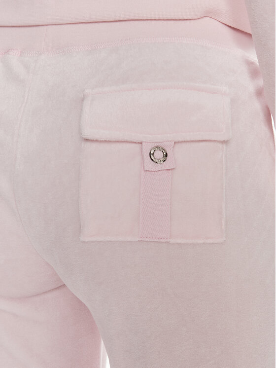 Juicy Couture Juicy Couture Donji dio trenerke Heritage Dog JCBBJ223814 Ružičasta Slim Fit