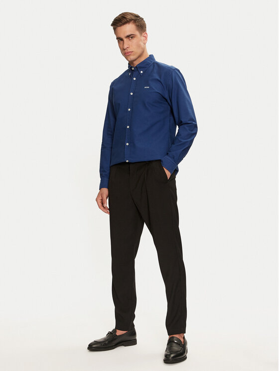 BOSS Boss Srajca H-Roan 50521996 Modra Slim Fit