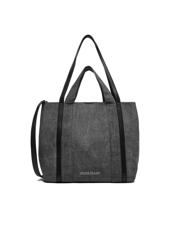 Torba shopper przedstawiona z przodu, widoczne rączki i pasek na ramię.
