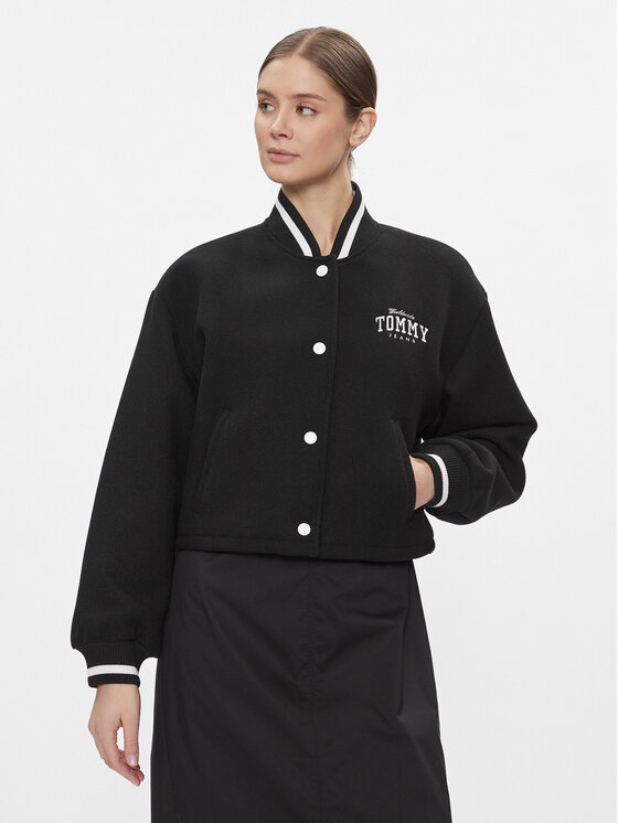 Tommy Jeans Tommy Jeans Bunda bomber Varsity DW0DW17236 Černá Relaxed Fit