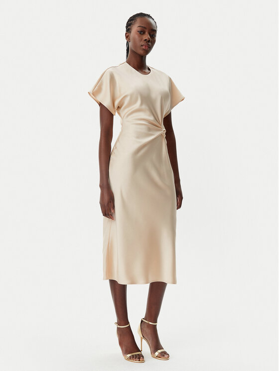 Rinascimento Rinascimento Večerní šaty CFC0122932003 Béžová Regular Fit