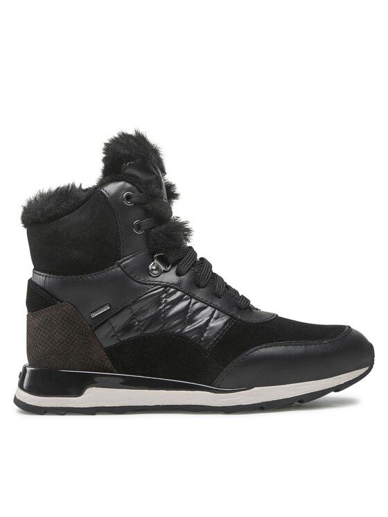 Geox Geox Polokozačky D New Aneko B Abx A D26LYA 085FU C9999 Černá
