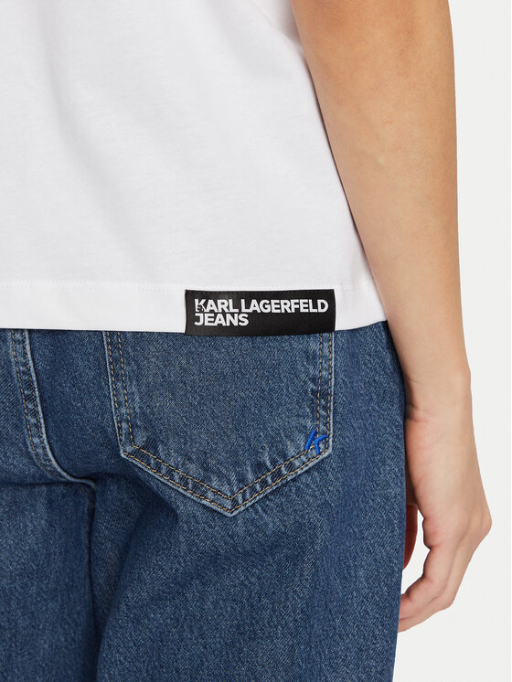 Karl Lagerfeld Jeans Karl Lagerfeld Jeans Majica 246J1712 Bela Regular Fit