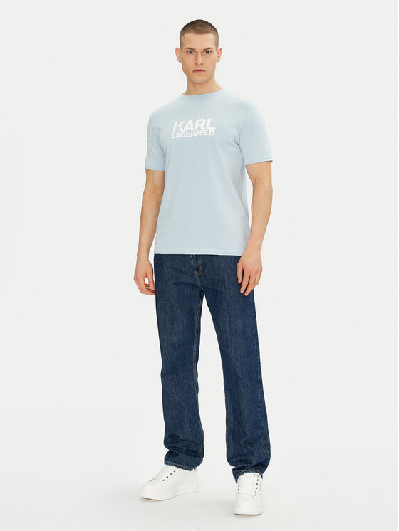 KARL LAGERFELD KARL LAGERFELD Tricou 755087 552235 Albastru celest Regular Fit