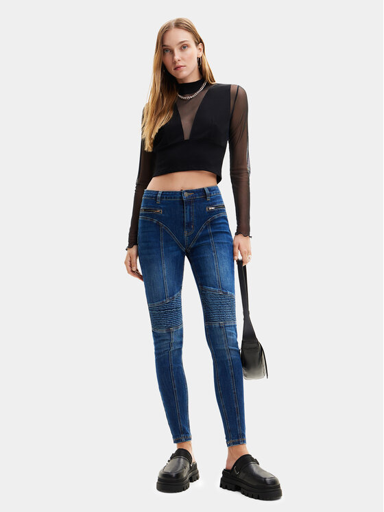 Desigual Desigual Μπλουζάκι Venice 24SWTK76 Μαύρο Slim Fit