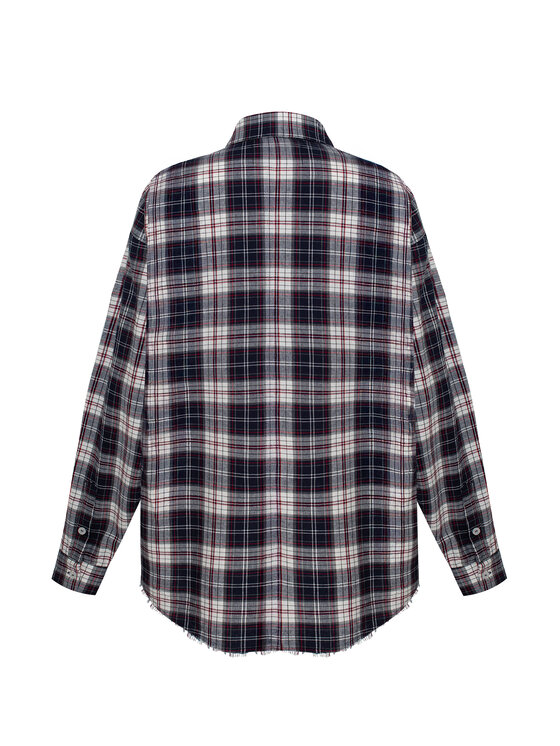Magda Matyja Magda Matyja Koszula LOUISE SHIRT NAVY Granatowy Loose Fit