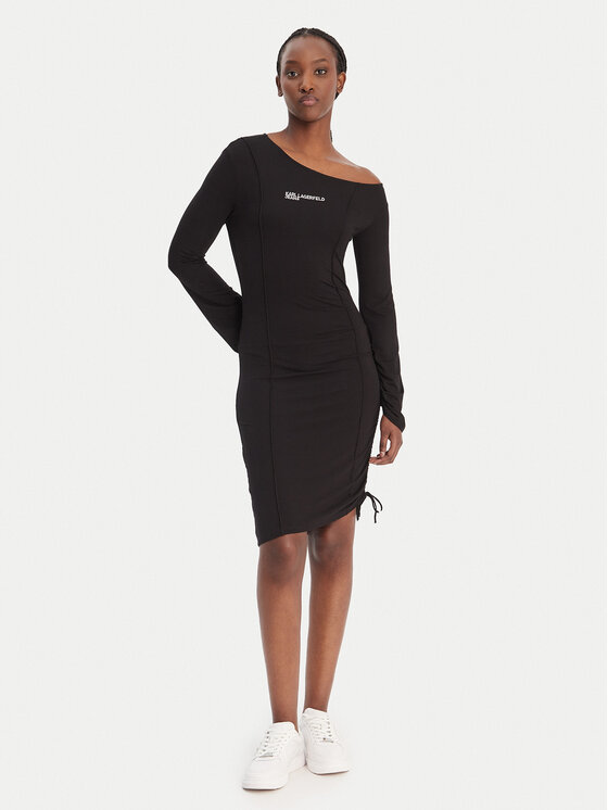 Karl Lagerfeld Jeans Karl Lagerfeld Jeans Haljina za svaki dan B1W13045 Crna Slim Fit