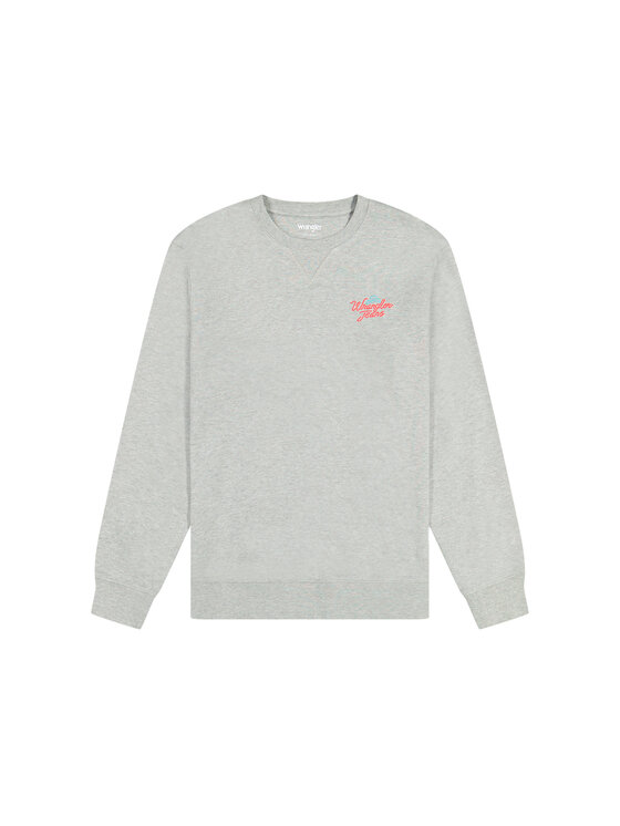Wrangler Wrangler Felpa SMALL GRAPHIC CREW MID Grigio Regular Fit