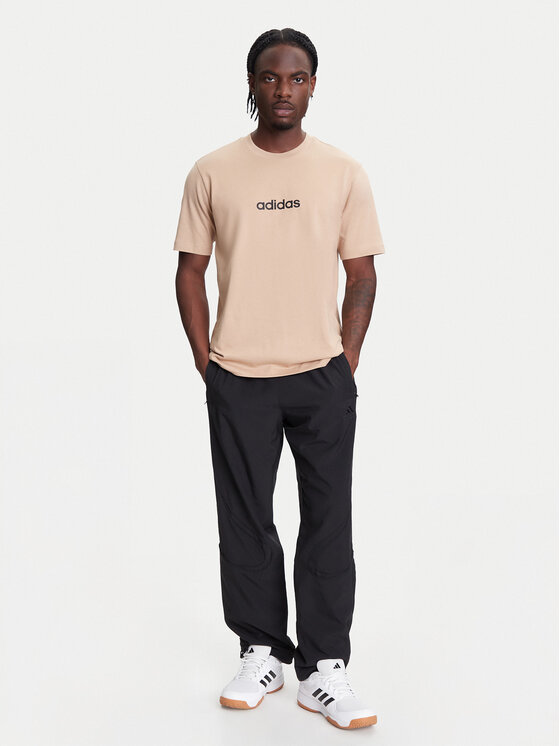 adidas adidas Tričko Essentials Linear JX5709 Béžová Regular Fit