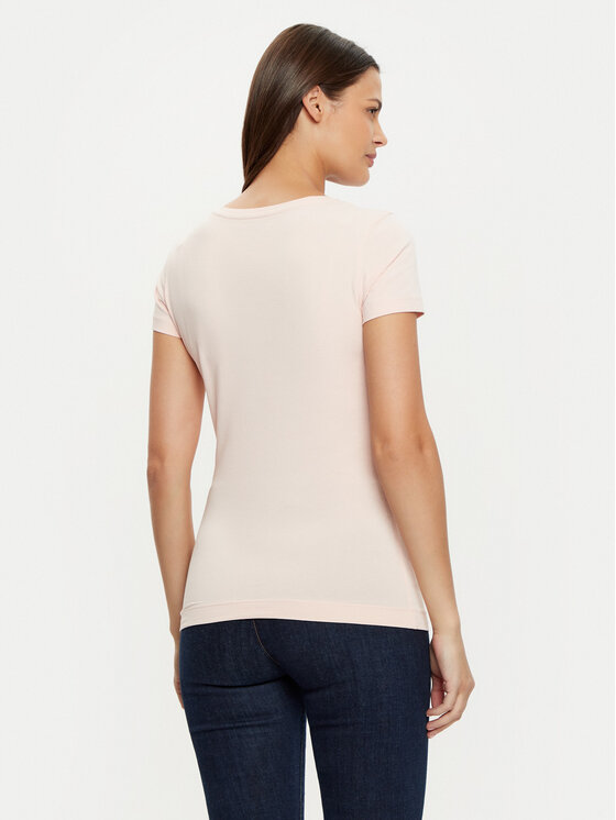 Guess Guess T-Shirt W5RI21 J1314 Beżowy Regular Fit