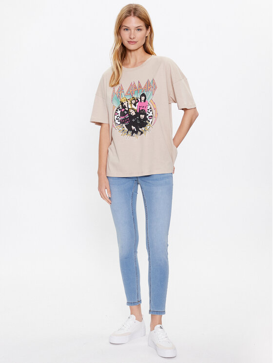 Noisy May Noisy May T-Shirt Ida 27024415 Μπεζ Oversize