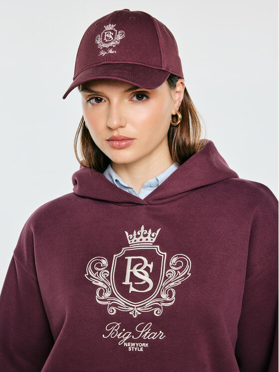 BIG STAR BIG STAR Bluza AFRAJA Bordowy Basic Fit