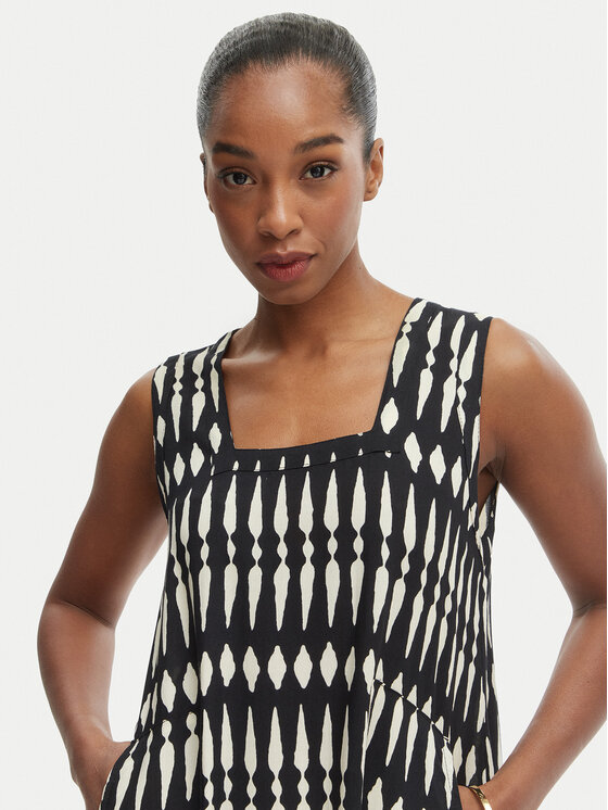 Iconique Iconique Sommerkleid Elsie IC26-111 Schwarz Regular Fit