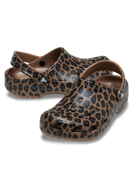 Crocs Crocs Pantoletten Classic Animal Clog T 211882 Braun