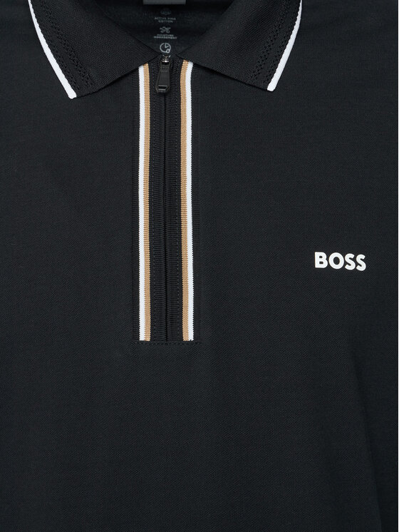 BOSS BOSS Polo majica Philix 50544450 Črna Slim Fit