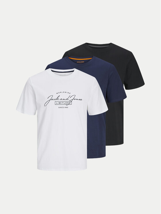 Jack&Jones Set 3 tricouri Ferris 12267680 Colorat Standard Fit