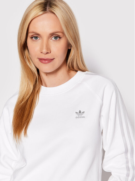 Felpa adicolor Classics High Shine HF7531 Bianco