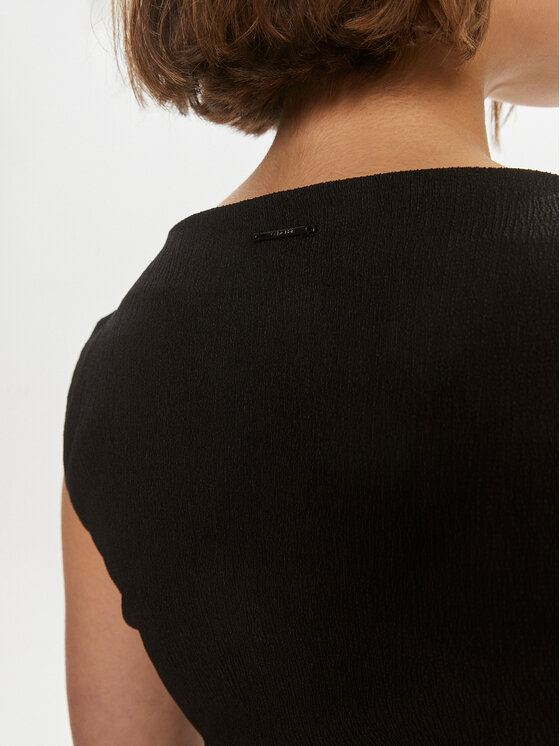 Calvin Klein Calvin Klein Sukienka letnia Crinkled K20K206545 Czarny Regular Fit