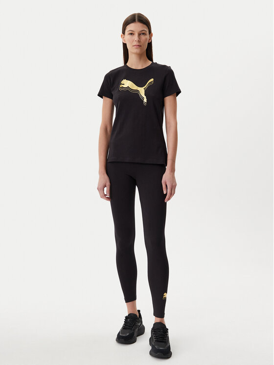 Puma Puma Tricou Essentials Metallic 684995 Negru Regular Fit