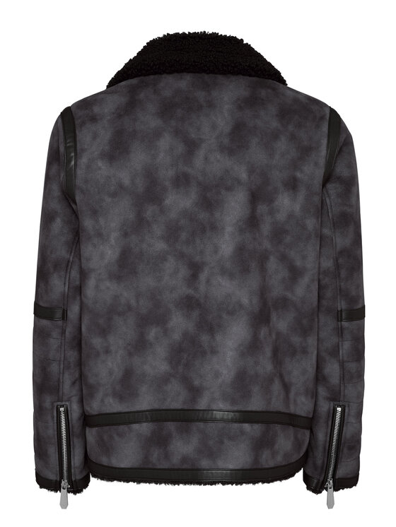 PHILIPP PLEIN PHILIPP PLEIN Chiodo di pelle 10583 Nero Regular Fit