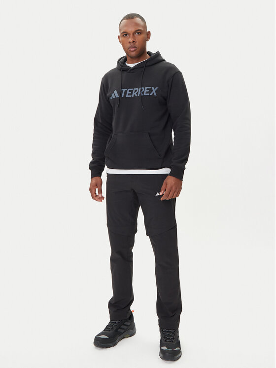 adidas adidas Majica dugih rukava Terrex Multi Large Logo IZ3305 Crna Regular Fit