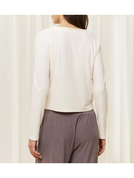 Triumph Triumph Kardigan Natural Spotlight Rib Cardigan Écru Regular Fit