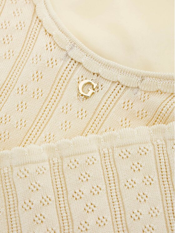 Guess Guess Sukienka codzienna 173303 Beżowy Classic Fit