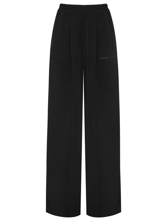 Magda Matyja Magda Matyja Spodnie dzianinowe JETLAG TROUSERS BLACK Czarny Loose Fit