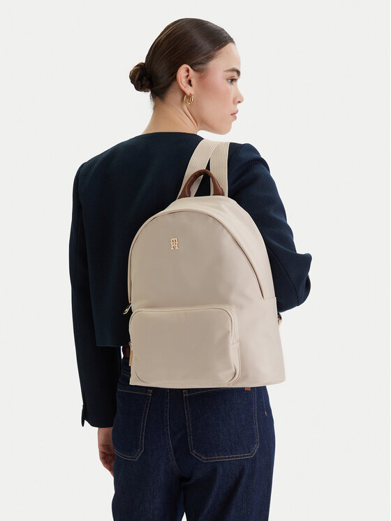 Tommy Hilfiger Tommy Hilfiger Batoh Popette Dome Backpack AW0AW17939 Écru
