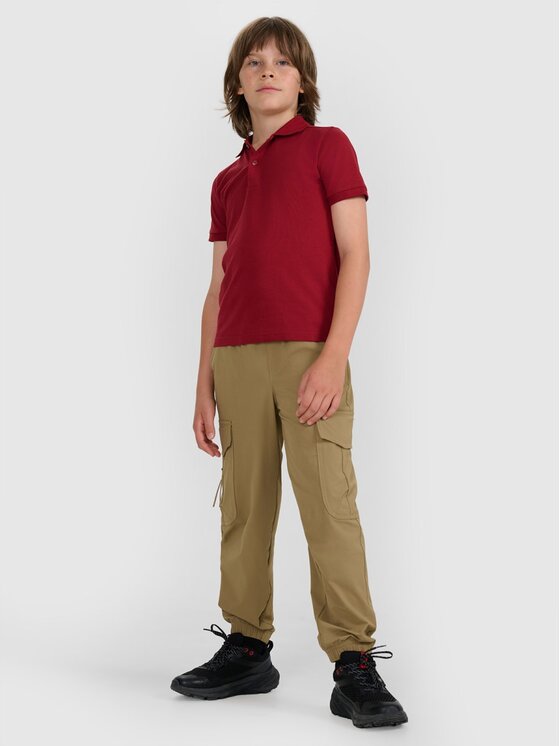 4F 4F Polo 4FJRAW25TPTSM0749-61S Rosso Regular Fit