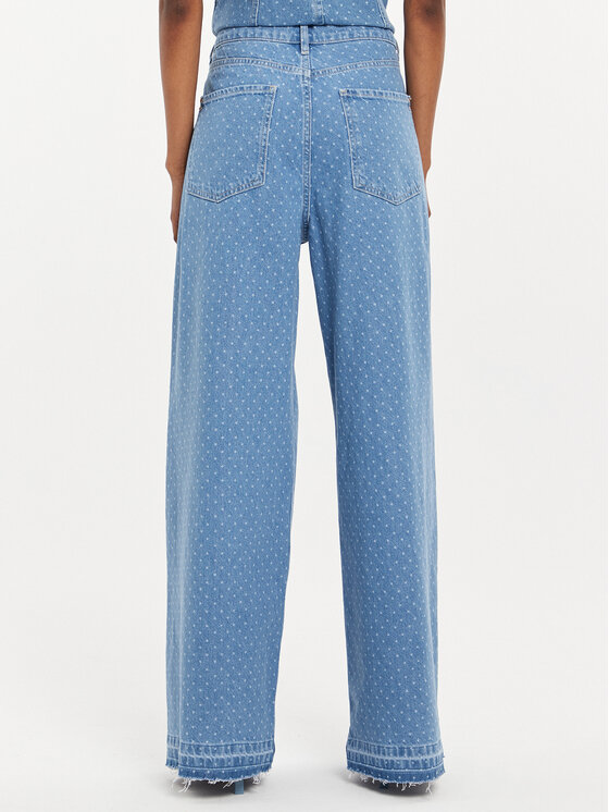 Custommade Custommade Jeansy Oteca Dots 999449608 Niebieski Wide Leg