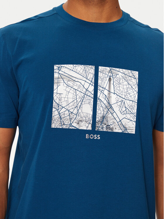 BOSS Boss T-shirt 50532427 Plava Regular Fit