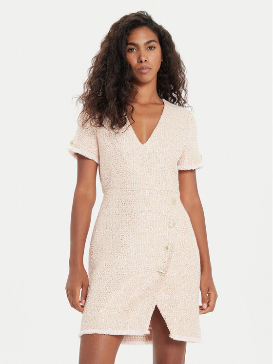 TWINSET TWINSET Kötött ruha 241TP2425 Rózsaszín Slim Fit