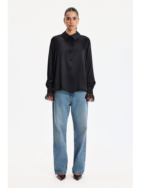 BENU BENU Koszula lejąca Czarny Relaxed Fit