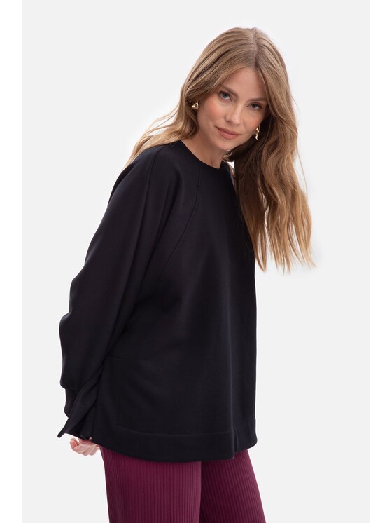 BeWear BeWear Bluza b306 Czarny Baggy Fit