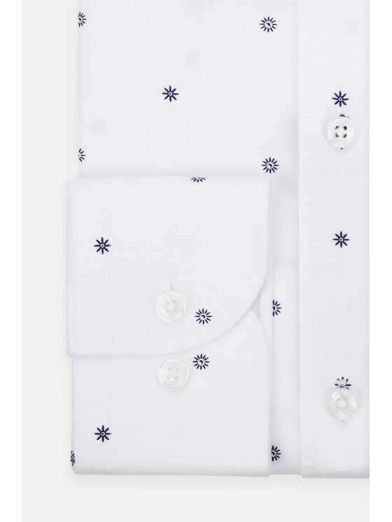 Lancerto Lancerto Koszula KO073123000006 Biały Slim Fit