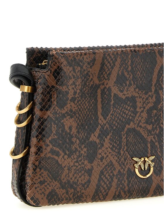 PINKO PINKO Torebka Brown Calfskin Crossbody Brązowy