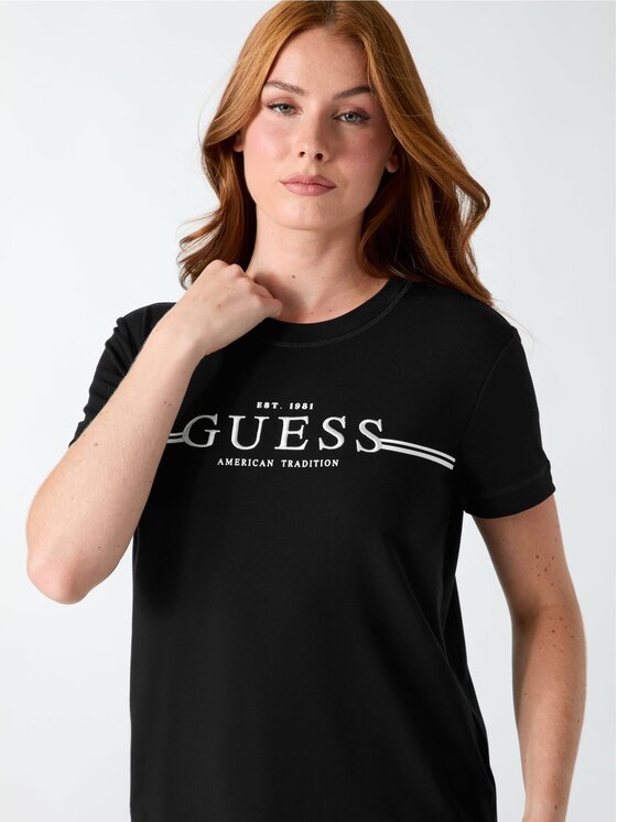 Guess Guess T-Shirt 184878 Czarny Classic Fit