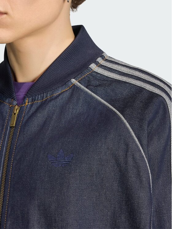 adidas adidas Kurtka jeansowa 164735 Niebieski jasny Loose Fit