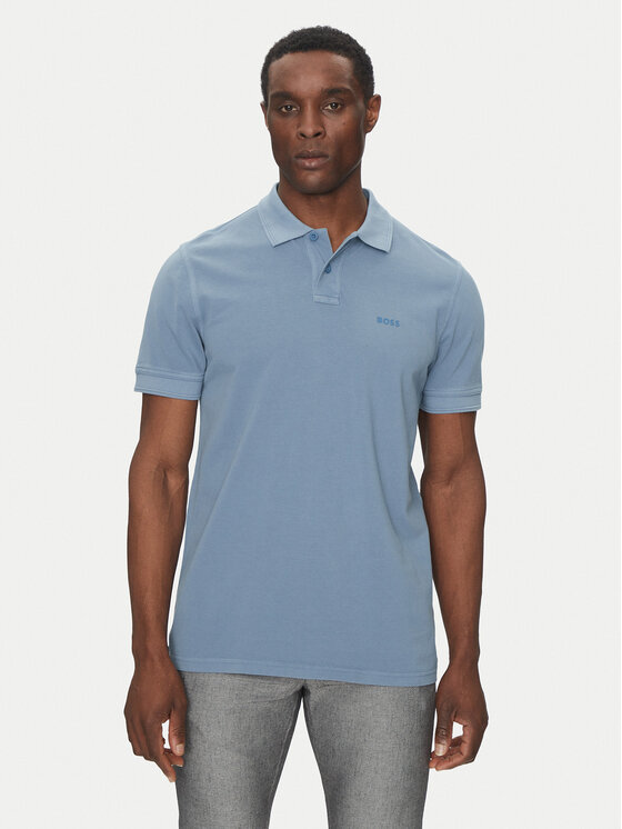 Męskie Polo BOSS, Rozmiar M, Niebieskie, Prime 50507813