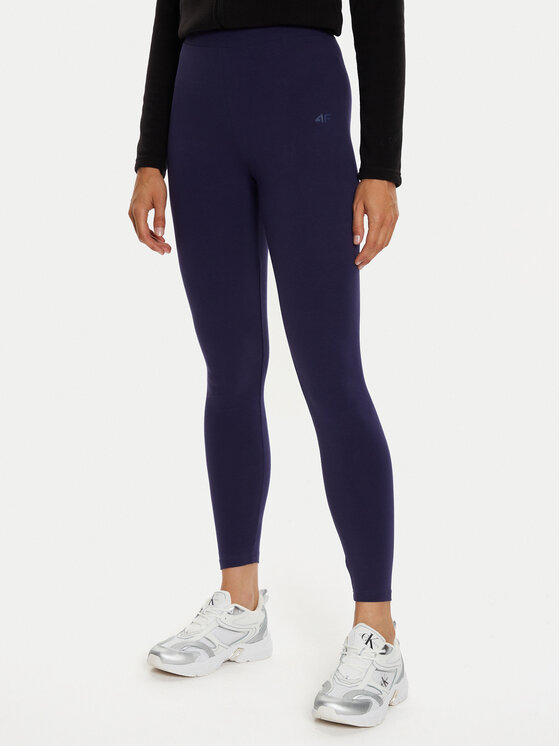 4F Leggings 4FWMM00TTIGF195 Tamnoplava Slim Fit