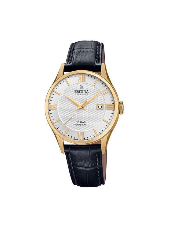 Festina Festina Pulkstenis Swiss Made 20010/2 Melns