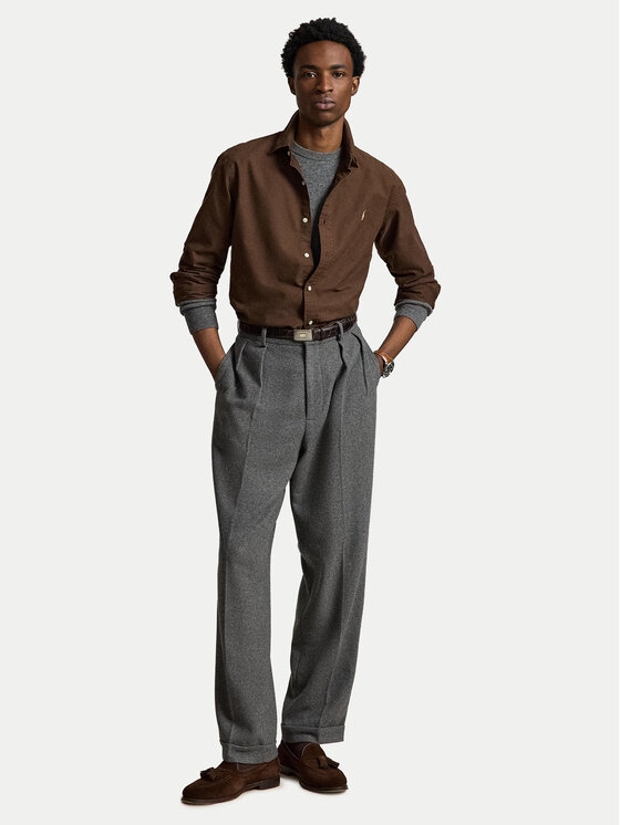 Polo Ralph Lauren Polo Ralph Lauren Košile 710805564519 Tmavě hnědá Regular Fit