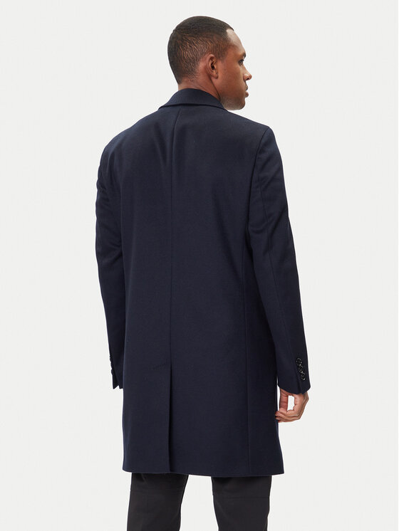 BOSS BOSS Palton de lână Hyde 50549187 Bleumarin Slim Fit