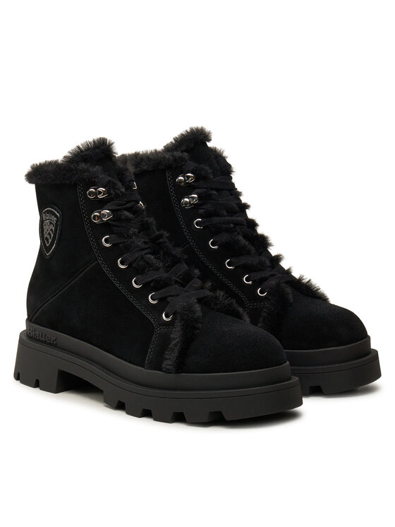 Blauer Blauer Schnürstiefeletten F4KIMMEL06 Schwarz