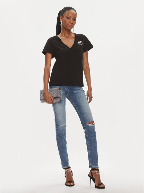 PINKO Pinko T-särk 102950 A1N8 Must Regular Fit