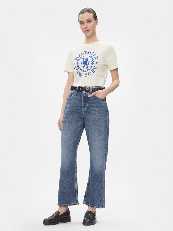 Tommy Hilfiger Tommy Hilfiger Jeansy Loose Straight Rw Klo WW0WW40646 Niebieski Wide Leg
