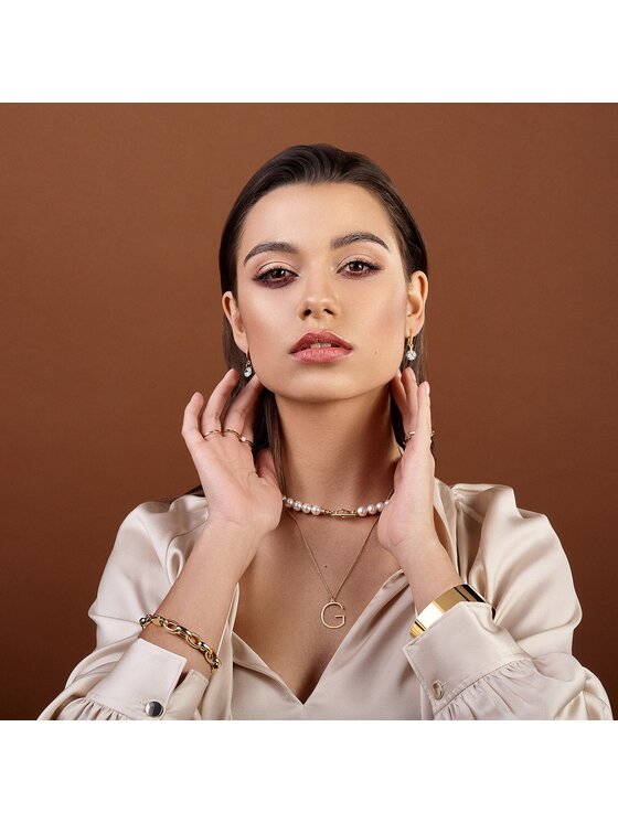 Giorre Giorre Choker Z perłą 6940_25660 Żółte złocenie